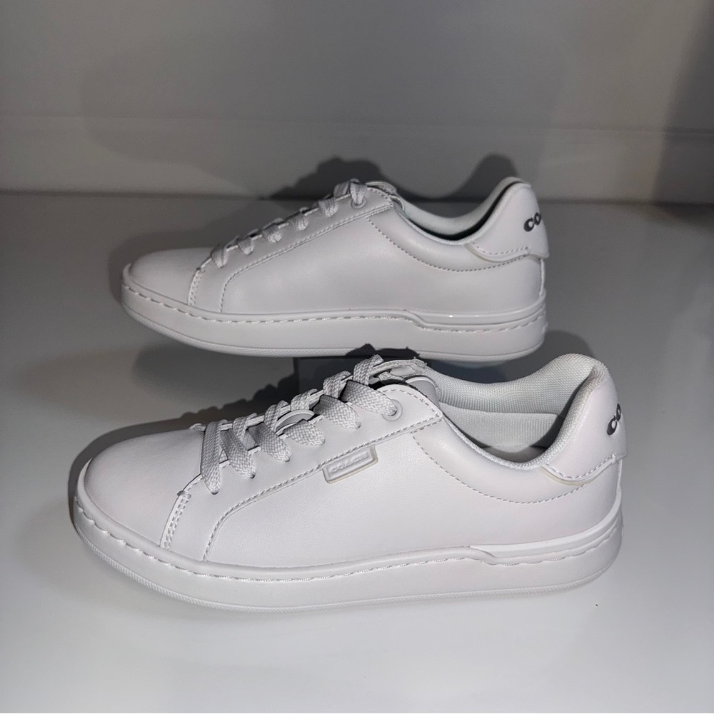 Coach Lowline‎ Leather Sneakers White Women’s Size 5B - Picture 11 of 16